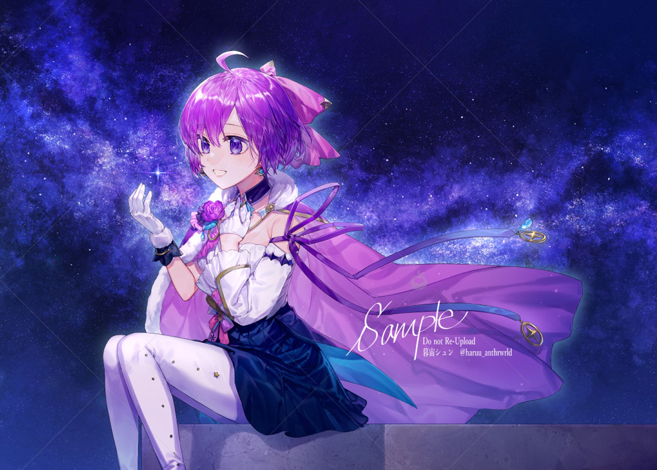 シュネー様　オリジナル曲「名前のない魔法」動画用イラスト-1