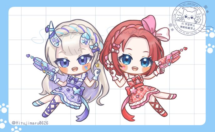 歌ってみた用SDイラスト2点